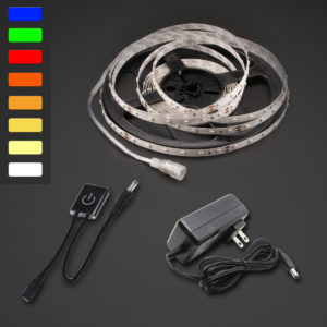 LED Strip Lighting Kits include all accessories needed for a fast and easy connection 