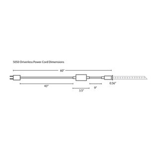 Daylight White Driverless 5050 AC 120V LED Strip Light 120V AC